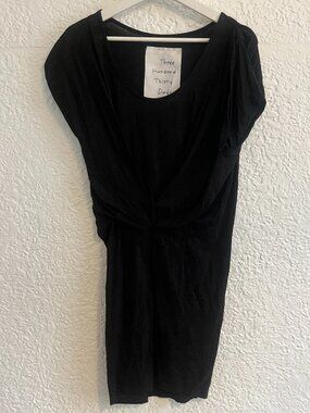 Three Hundred and Thirty Days Japanese Brand T-Shirt Dress with Ruched Center De